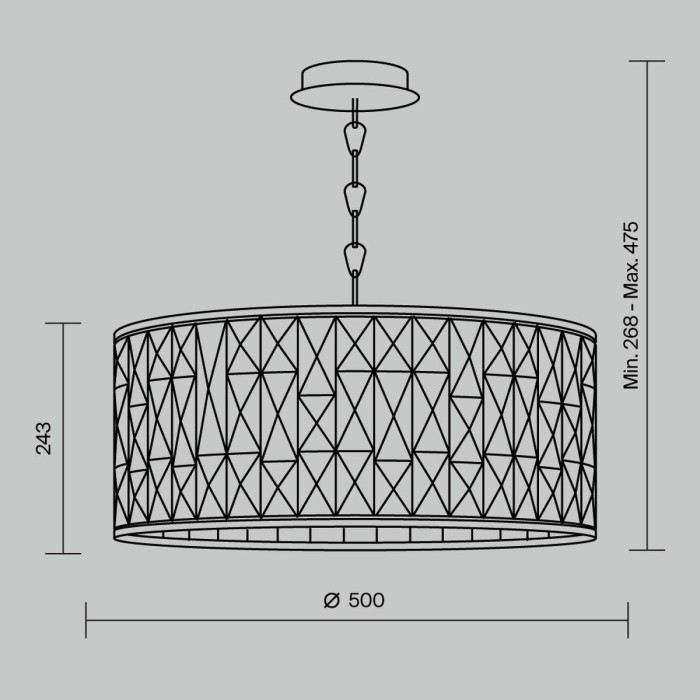 Подвесная люстра Maytoni Gelid MOD184-PL-04-CH