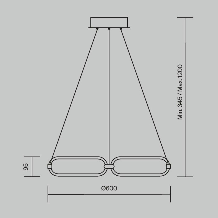 Подвесной светодиодный светильник Maytoni Chain MOD017PL-L50MG