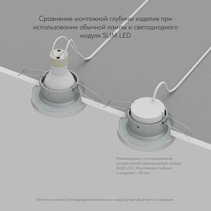 Встраиваемый светильник Denkirs Enkel DK3012-AL