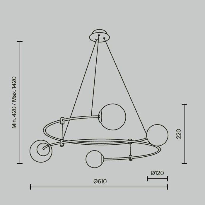 Подвесная люстра Maytoni Balance MOD317PL-04B