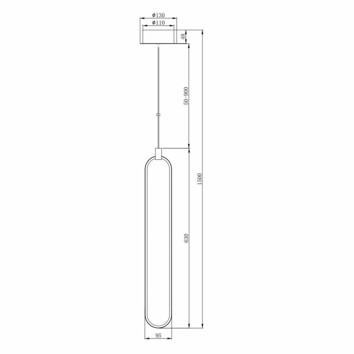 Подвесной светодиодный светильник Maytoni Chain MOD017PL-L13G