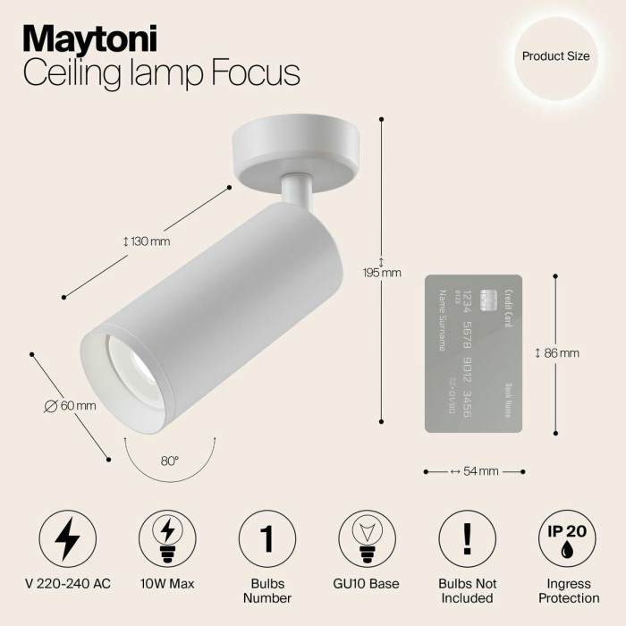 Спот Maytoni Focus C017CW-01W