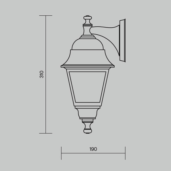 Уличный настенный светильник Maytoni Abbey Road O003WL-01B