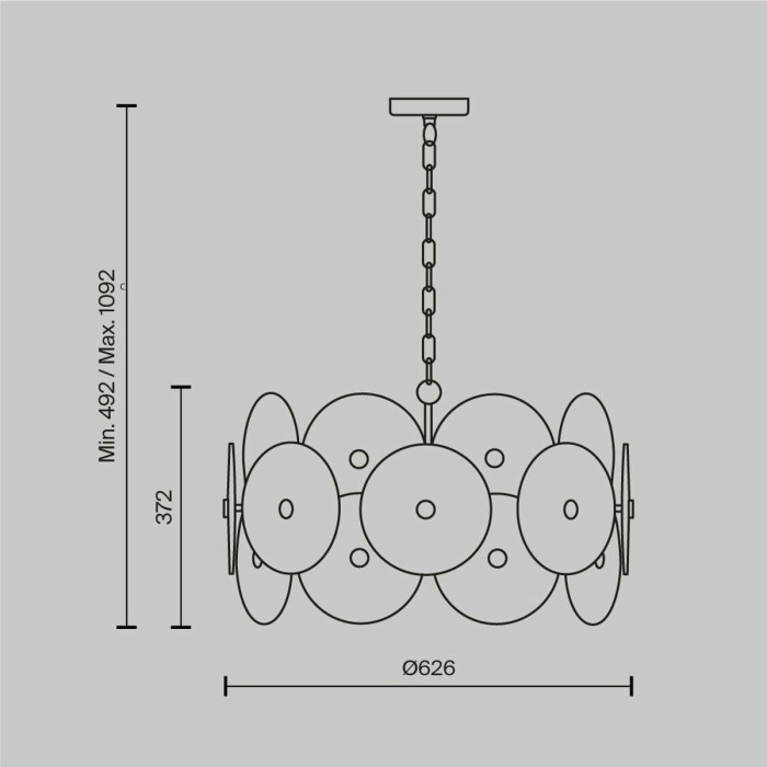 Подвесная люстра Maytoni Aster MOD007PL-08G