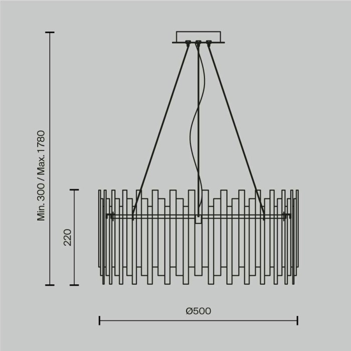 Подвесная люстра Maytoni Coliseo MOD136PL-06BS