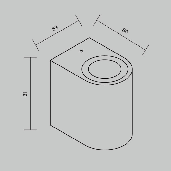 Уличный настенный светильник Maytoni Slat O044WL-01B