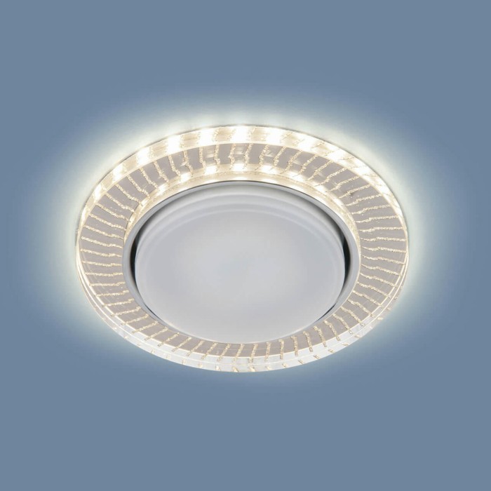 Встраиваемый светильник Elektrostandard 3033 GX53 CL/SL прозрачный/серебро a045484