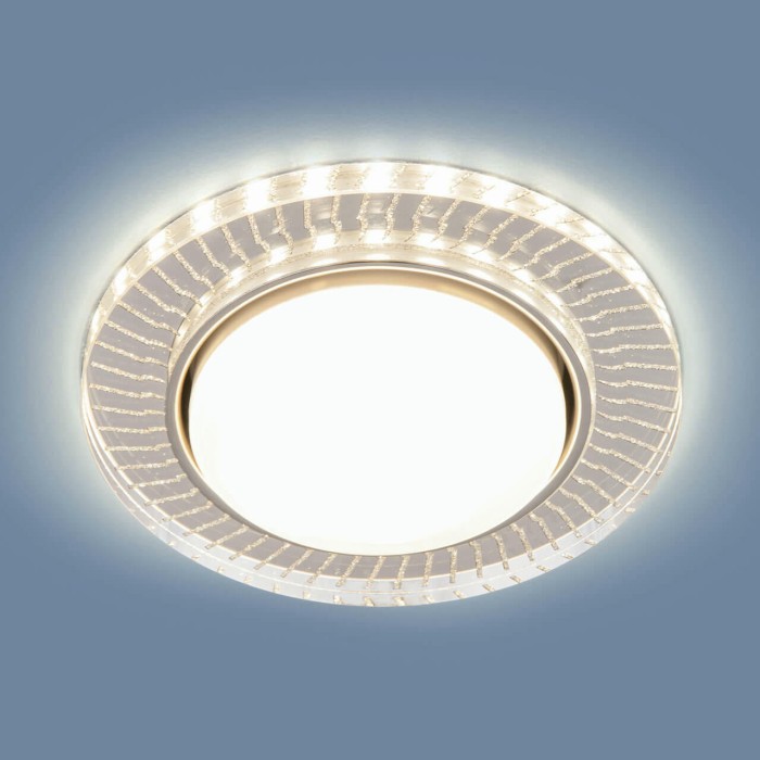 Встраиваемый светильник Elektrostandard 3033 GX53 CL/SL прозрачный/серебро a045484