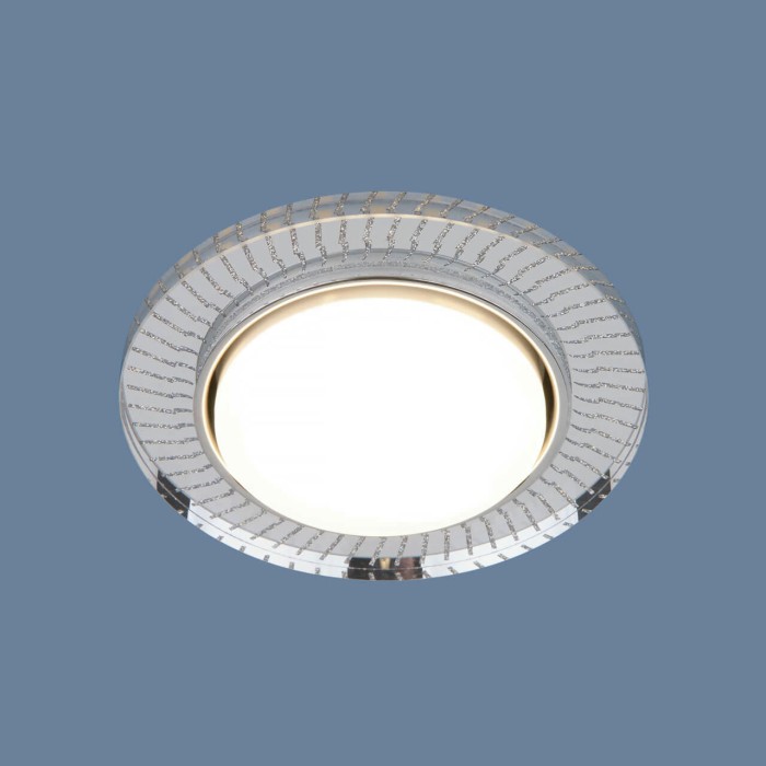Встраиваемый светильник Elektrostandard 3033 GX53 CL/SL прозрачный/серебро a045484