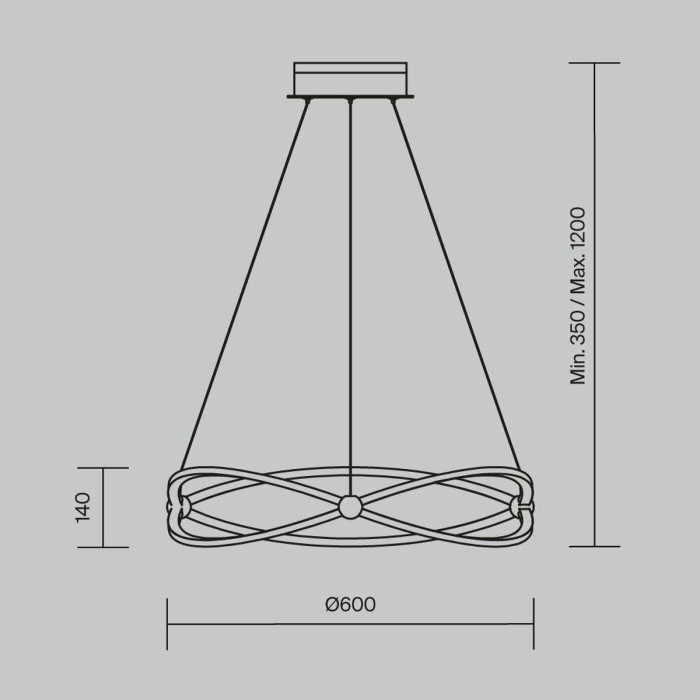 Подвесной светодиодный светильник Maytoni Weave MOD062PL-L45CH3K