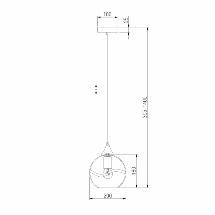 Подвесной светильник Eurosvet Lotus 50221/1 дымчатый