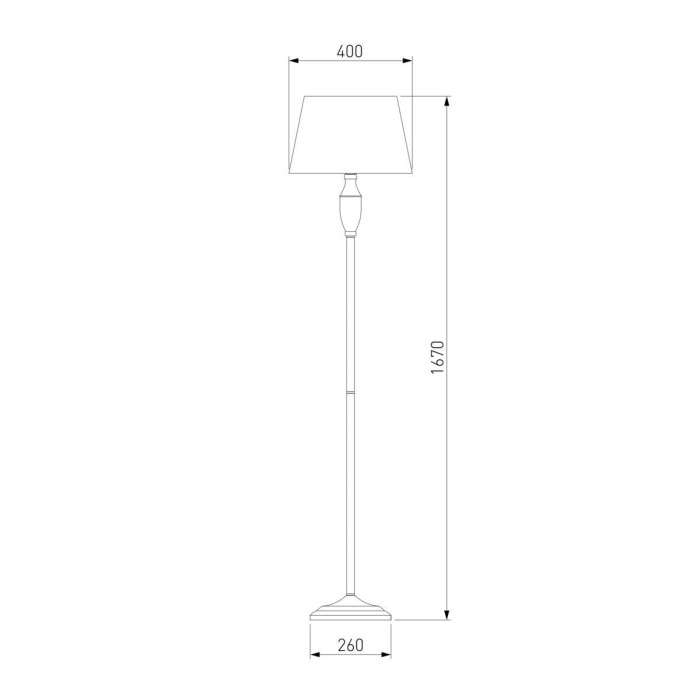 Торшер Eurosvet London 01081/1 белый с золотом