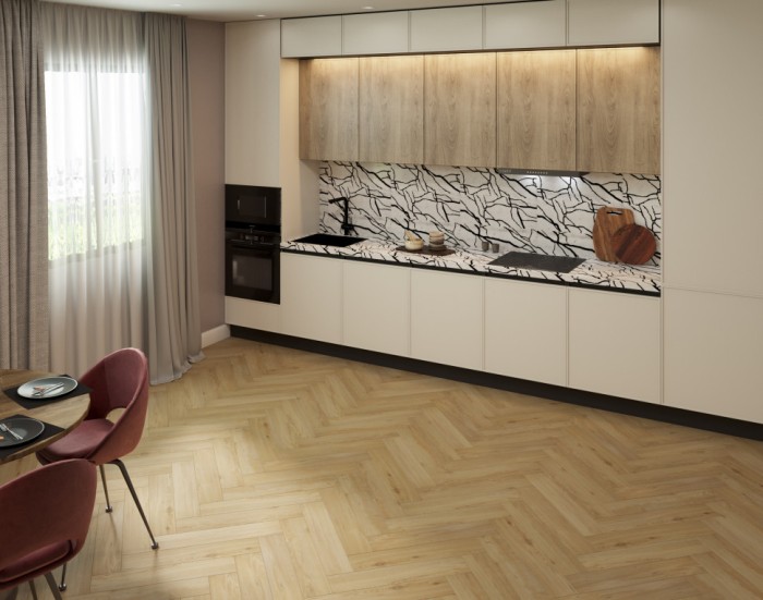 Каменный SPC ламинат Steinholz Herringbone Лархе STH038H (640х128х4.5 мм)