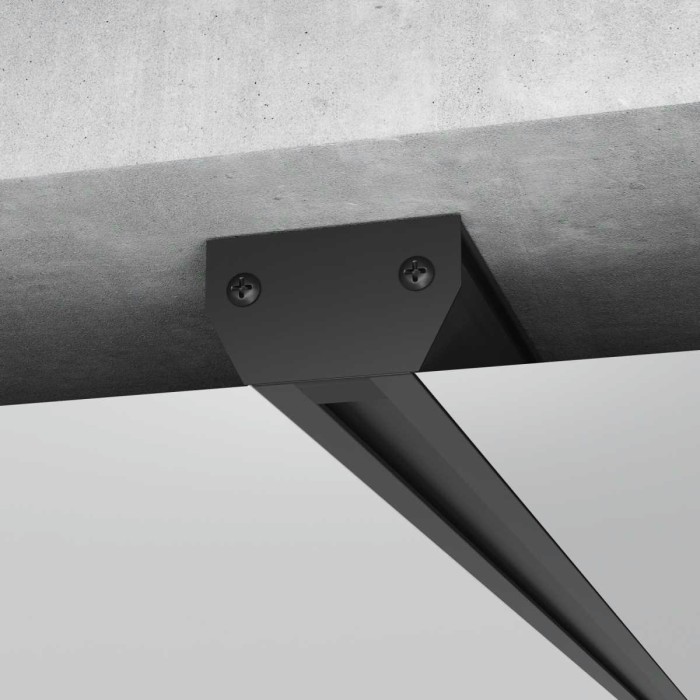 Алюминиевый профиль для монтажа в натяжной потолок однофазного шинопровода черный (2м) Elektrostandard a070478