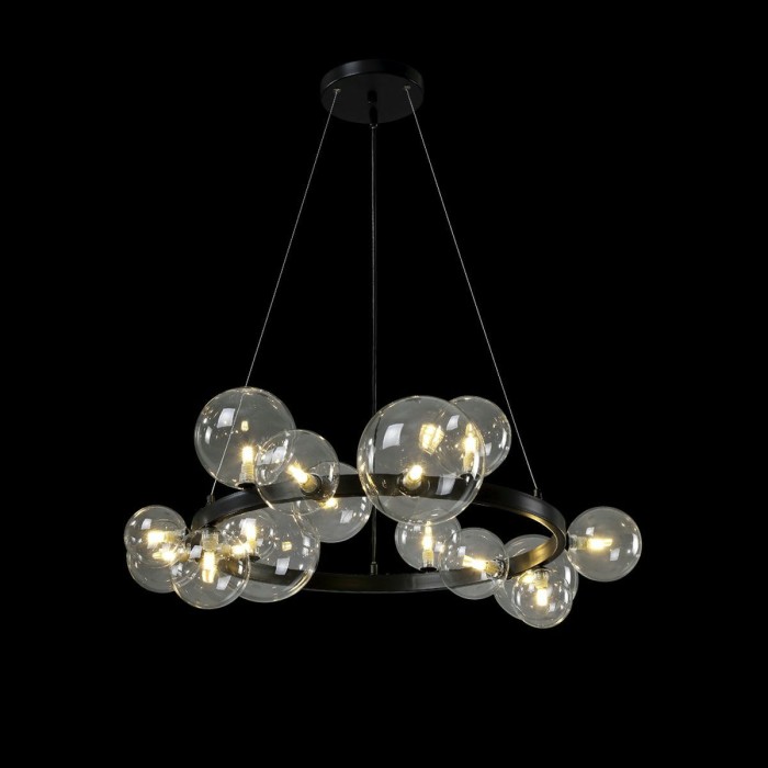 Подвесная люстра Crystal Lux Agata SP15 V2 Black/Transparente