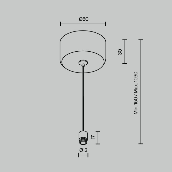 Аксессуар Maytoni Technical CA029SW-L1000-B