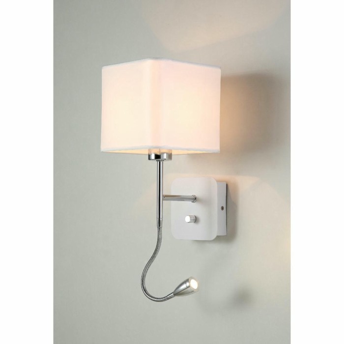 Бра Crystal Lux Paco AP2 Chrome/White