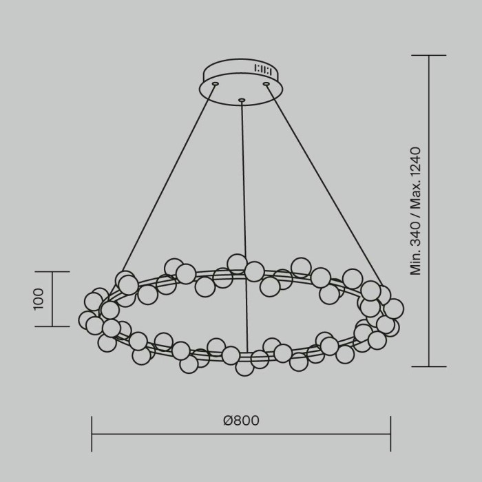 Подвесная светодиодная люстра Maytoni Tessara MOD081PL-L60G3K