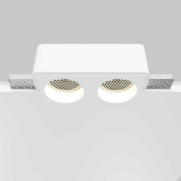 Встраиваемый светильник Maytoni Technical Gyps Modern DL123-GU10-02-W