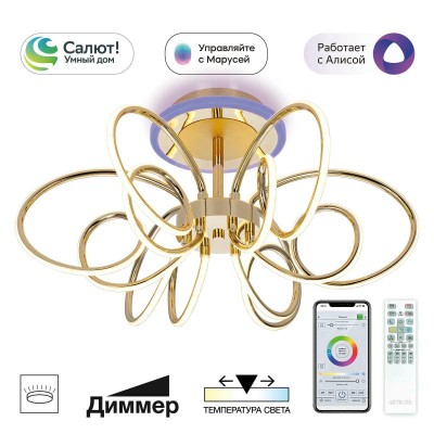 Потолочная светодиодная люстра Citilux Salma Smart CL224A162