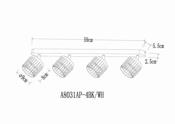 Спот Arte Lamp Atria A8031PL-4WH