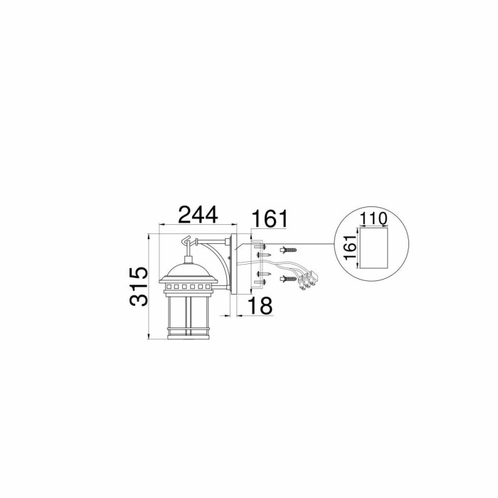 Уличный настенный светильник Maytoni Salamanca O031WL-01BR