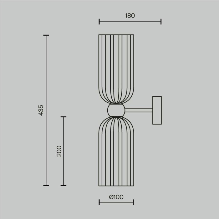 Настенный светильник Maytoni Antic MOD302WL-02CG